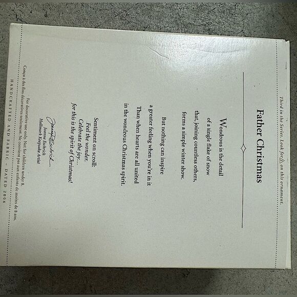 Hallmark Keepsake Father Christmas Ornament #3 in series
Blue SANTA 2006 RARE - Picture 5 of 6